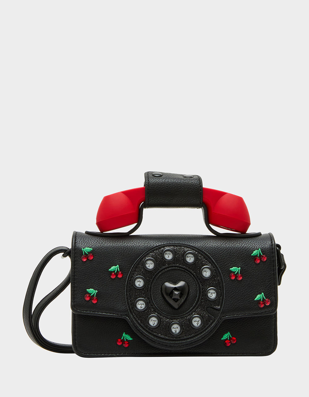 KITSCH CHERRY MINI PHONE BAG RED BLACK