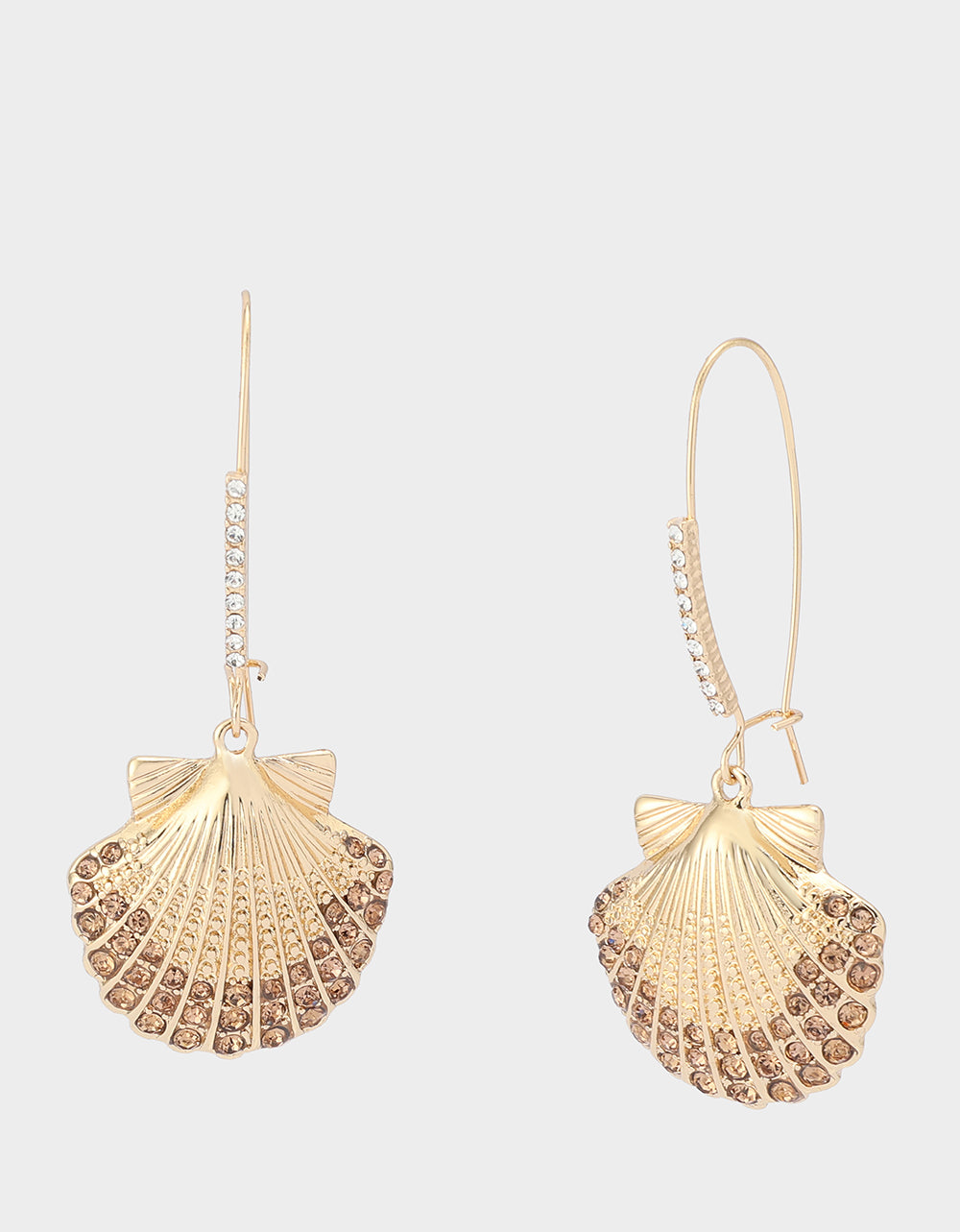 MERMAID JEWELS SHELL SHEPHERD HOOK EARRINGS GOLD