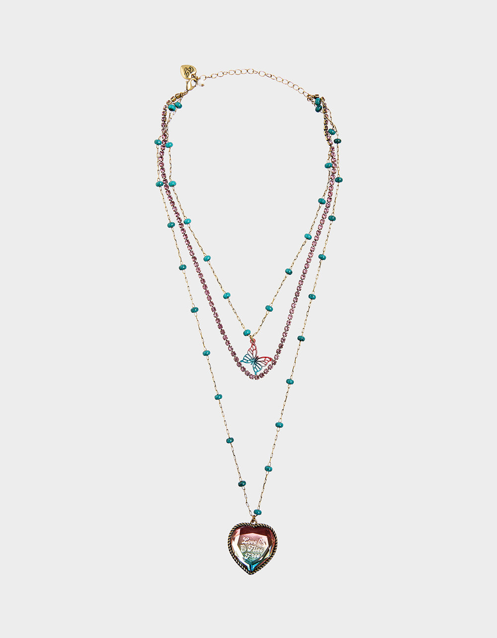 BOHO BUTTERFLY MULTI ROW NECKLACE MULTI