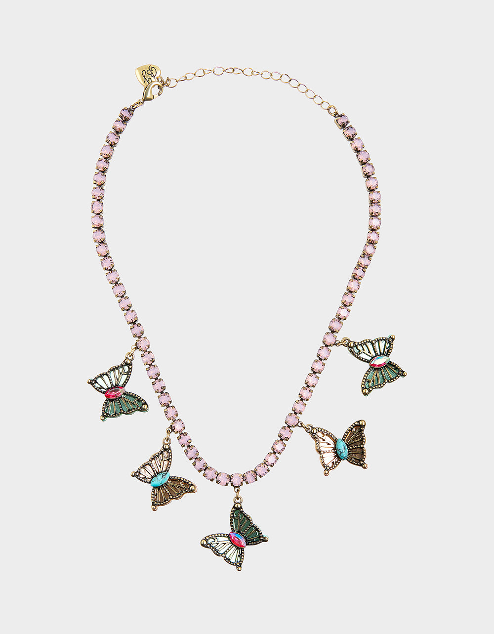 BOHO BUTTERFLY TENNIS FRONTAL NECKLACE MULTI