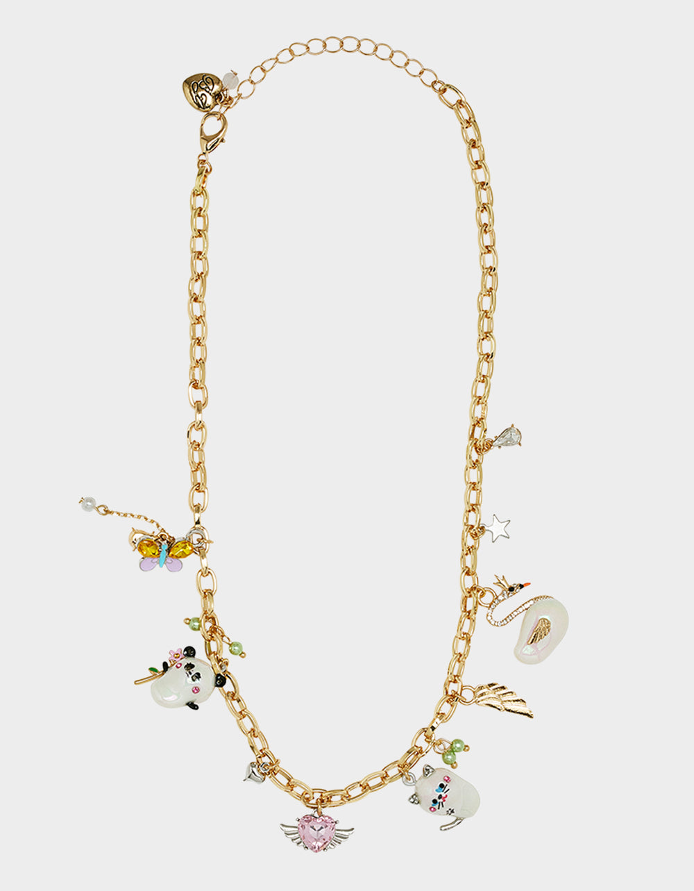 PEARL CRITTERS CHARM FRONTAL NECKLACE MULTI
