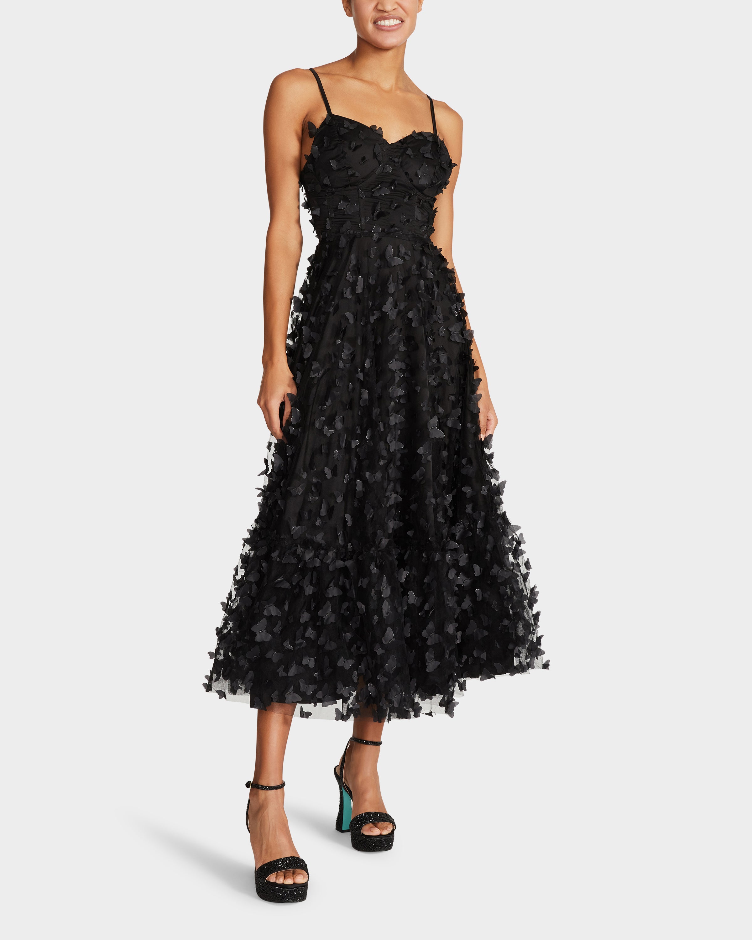BEAUTIFUL BUTTERFLY MAXI DRESS BLACK